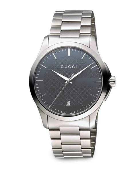 mens gucci g stainless steel chronometer|gucci watches for men uk.